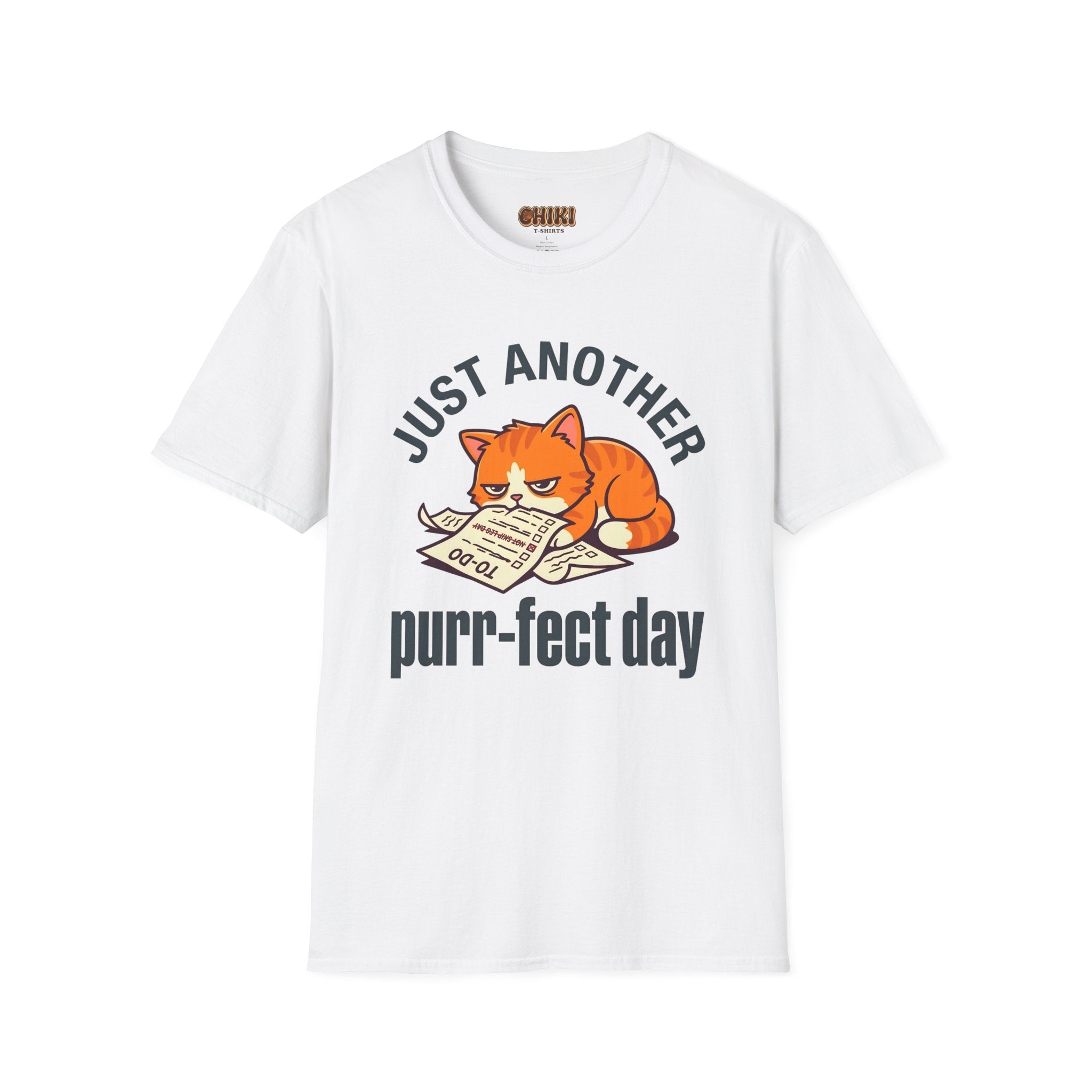 T-Shirt — "Just Another Purr-fect Day" Cat Graphic Tee