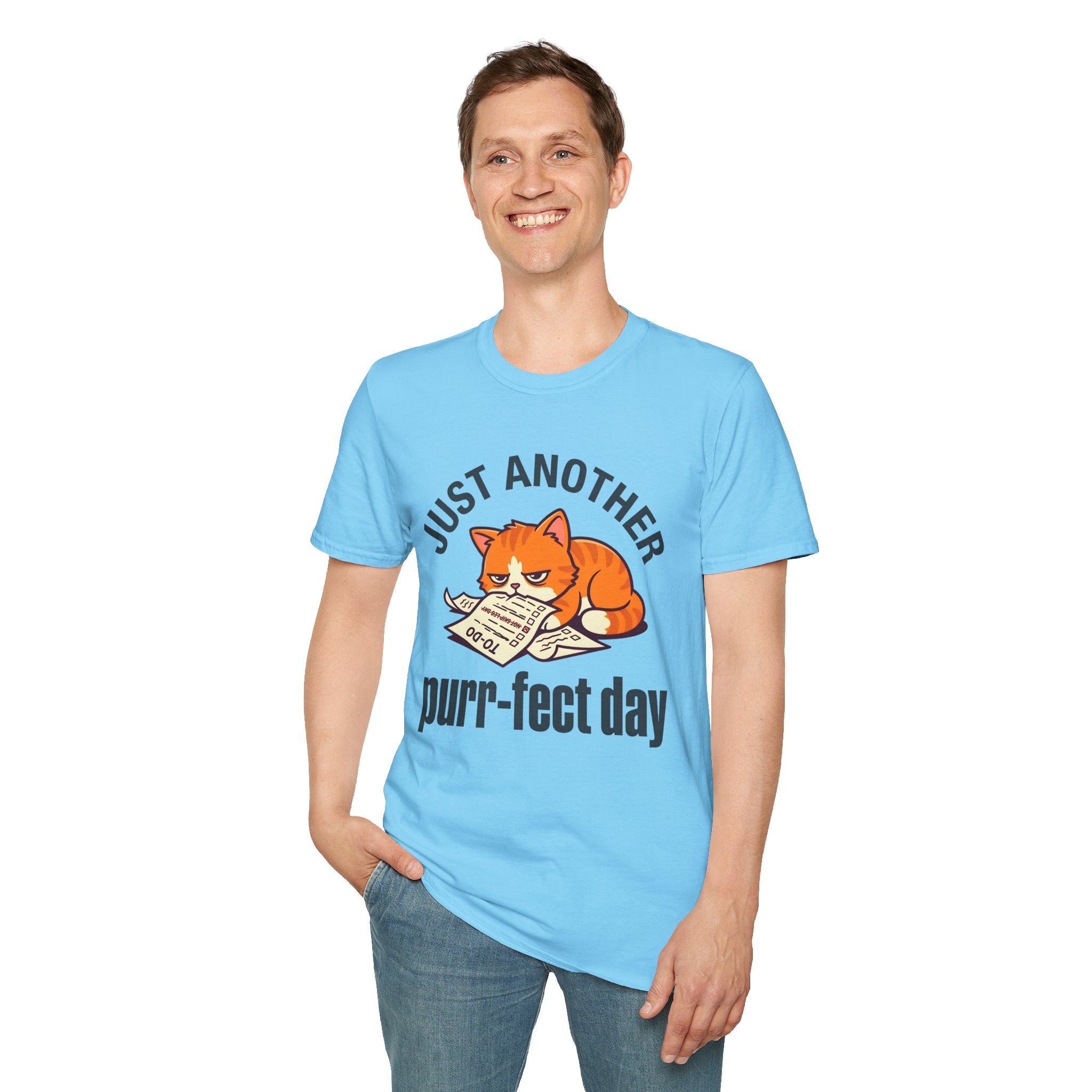 T-Shirt — "Just Another Purr-fect Day" Cat Graphic Tee