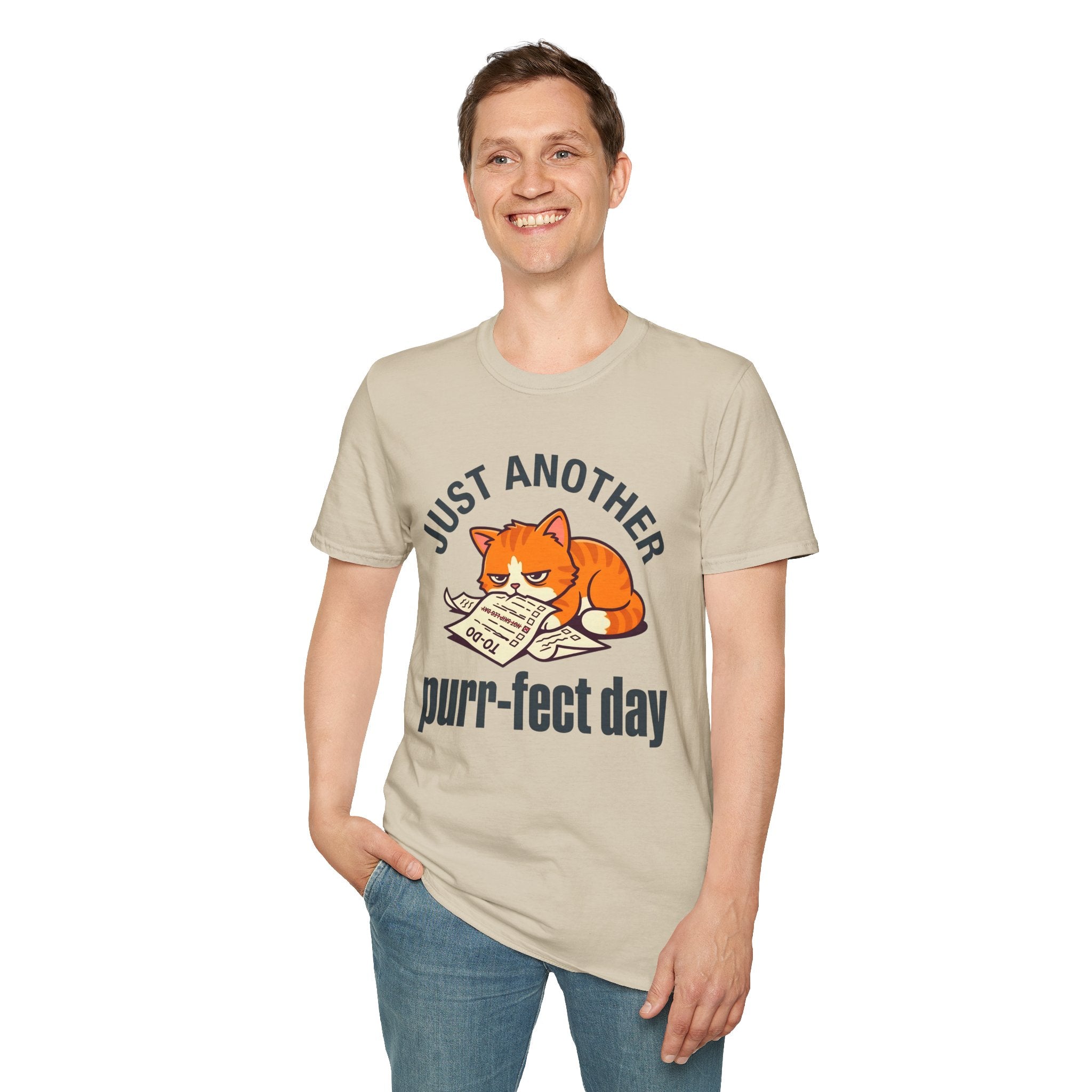 T-Shirt — "Just Another Purr-fect Day" Cat Graphic Tee