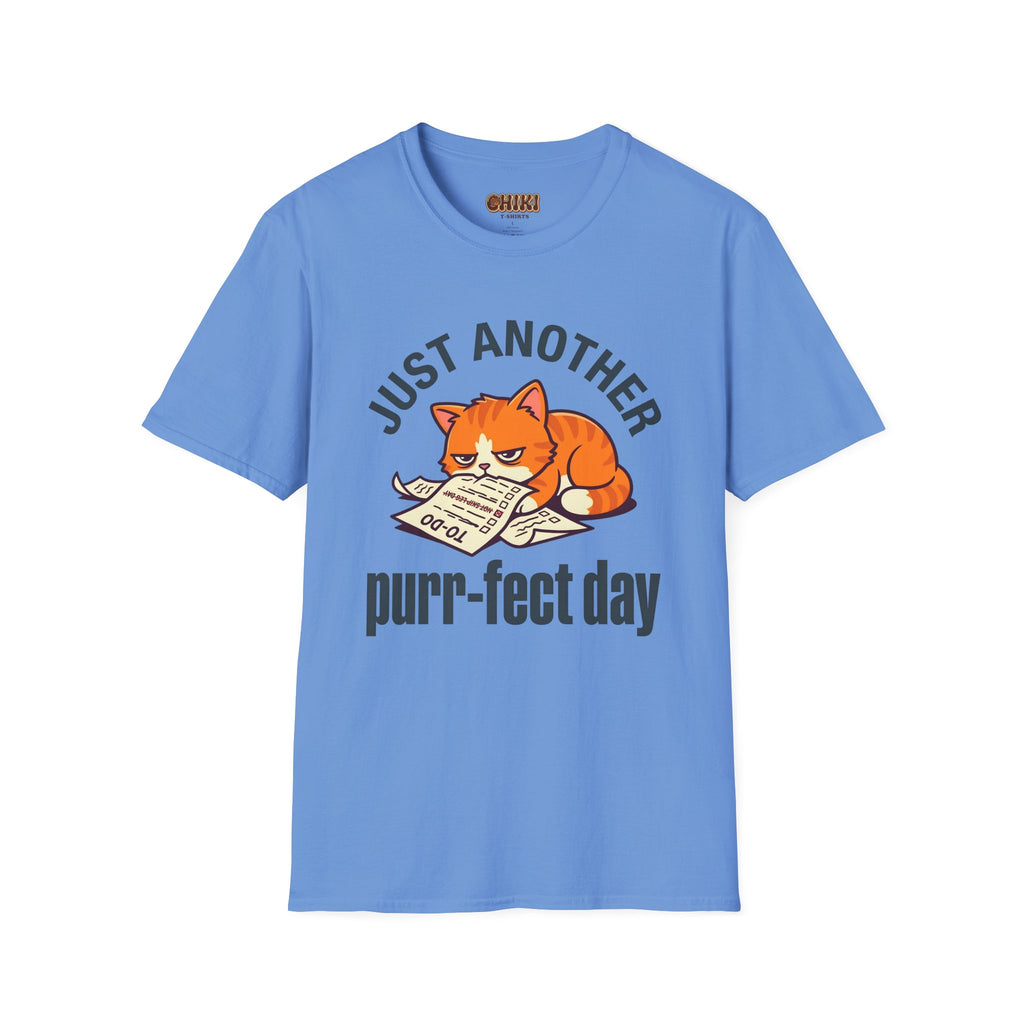 T-Shirt — "Just Another Purr-fect Day" Cat Graphic Tee