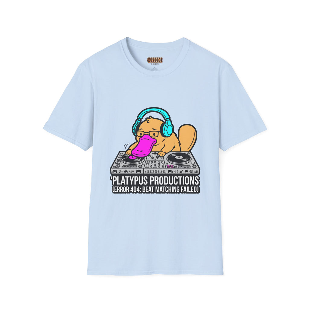 Platypus DJ T‑Shirt — 'Platypus Productions' Funny Music Producer Tee