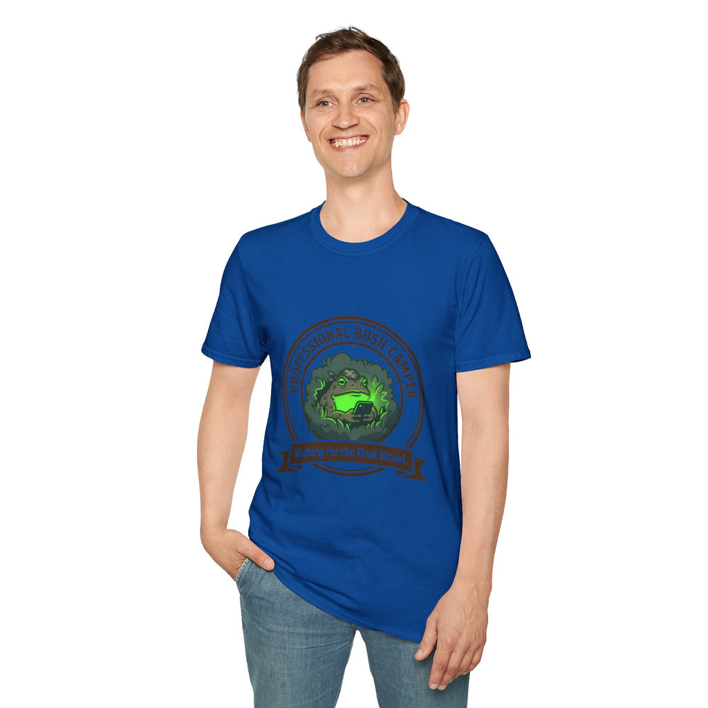 Professional Bush Camper T‑Shirt — "Waiting for the Final Breath" Camp Humor Tee