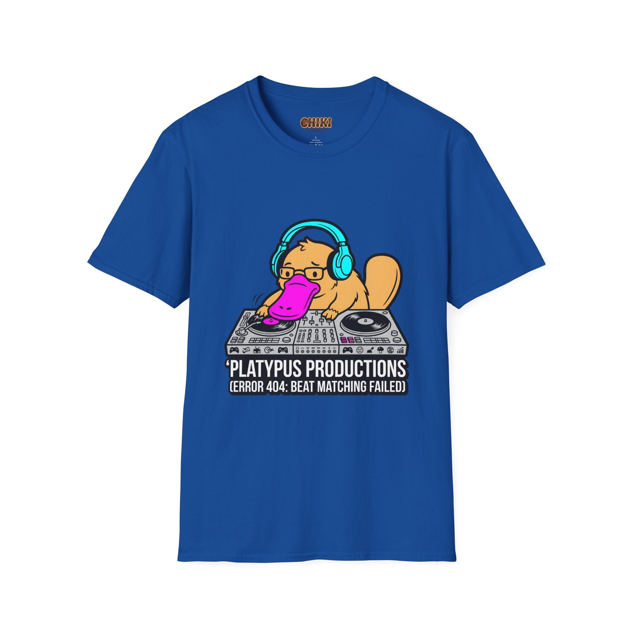 Platypus DJ T‑Shirt — 'Platypus Productions' Funny Music Producer Tee