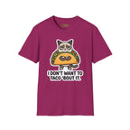 Grumpy Cat Taco T-Shirt — "I Don't Want to Taco 'Bout It" Graphic Tee