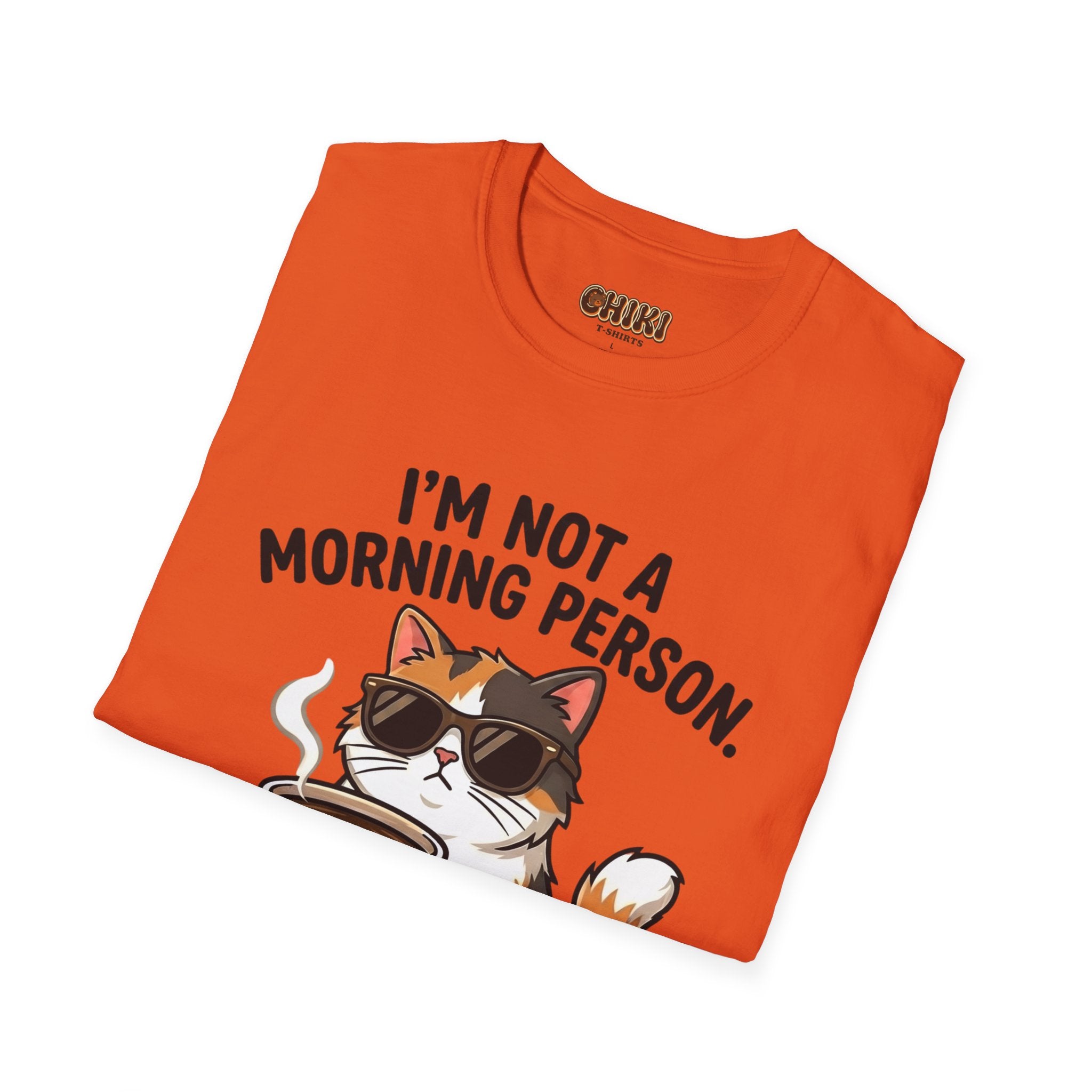 I’m Not a Morning Person Cat Coffee T-Shirt