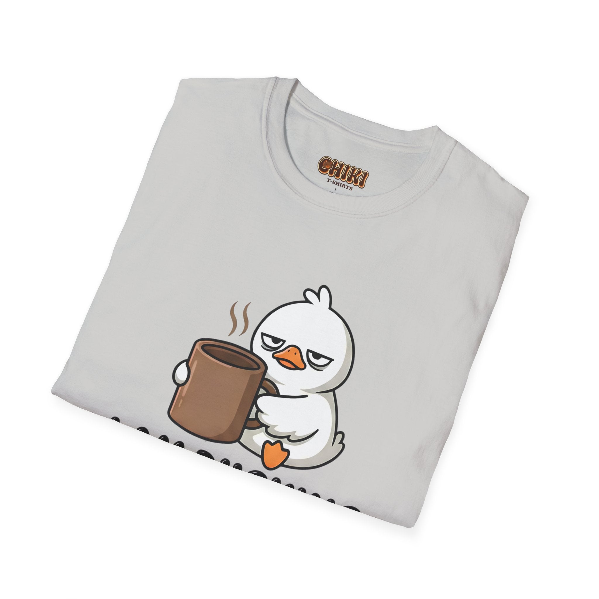 I Am Ducking Tired Tee — Cute Coffee Duck Graphic T-Shirt