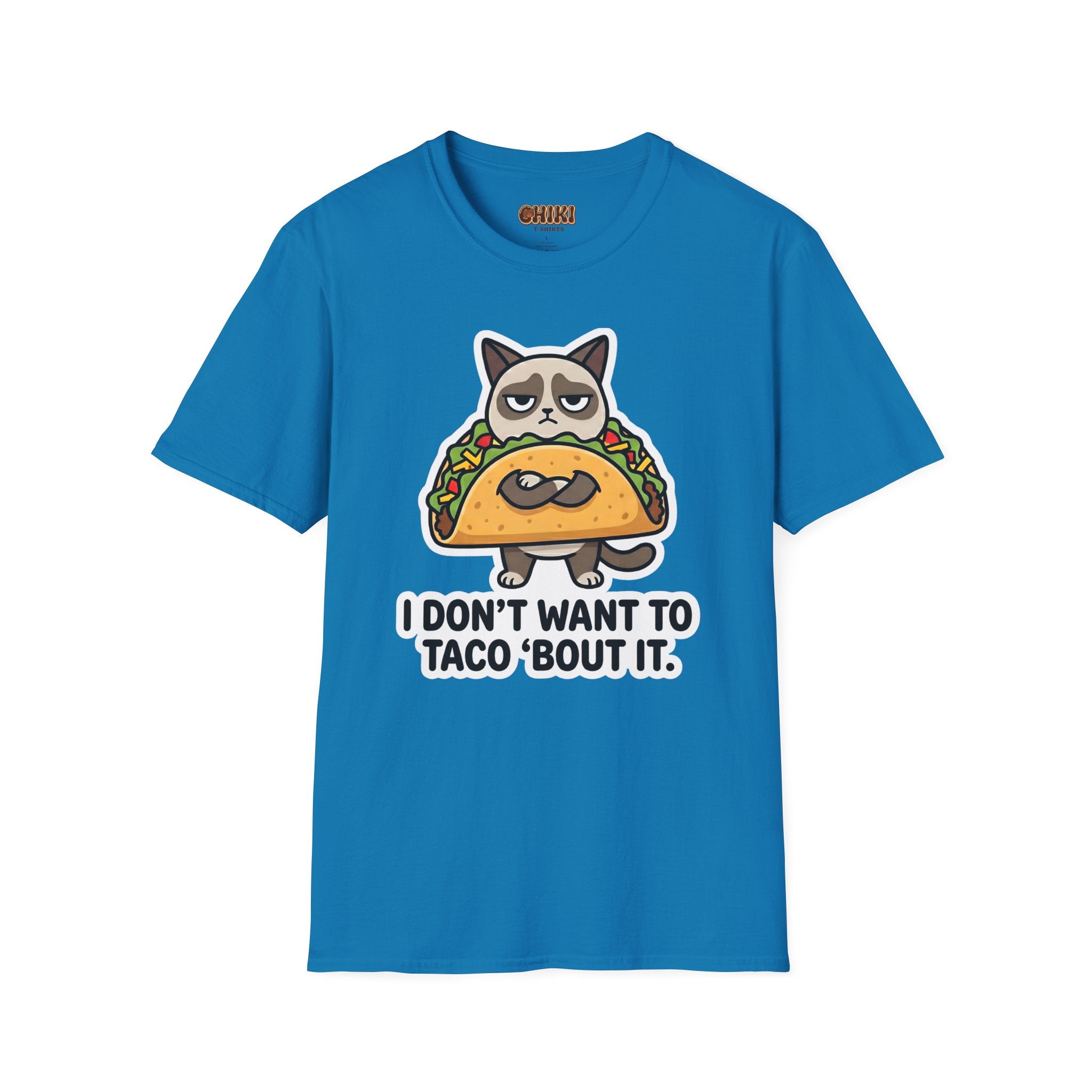 Grumpy Cat Taco T-Shirt — "I Don't Want to Taco 'Bout It" Graphic Tee
