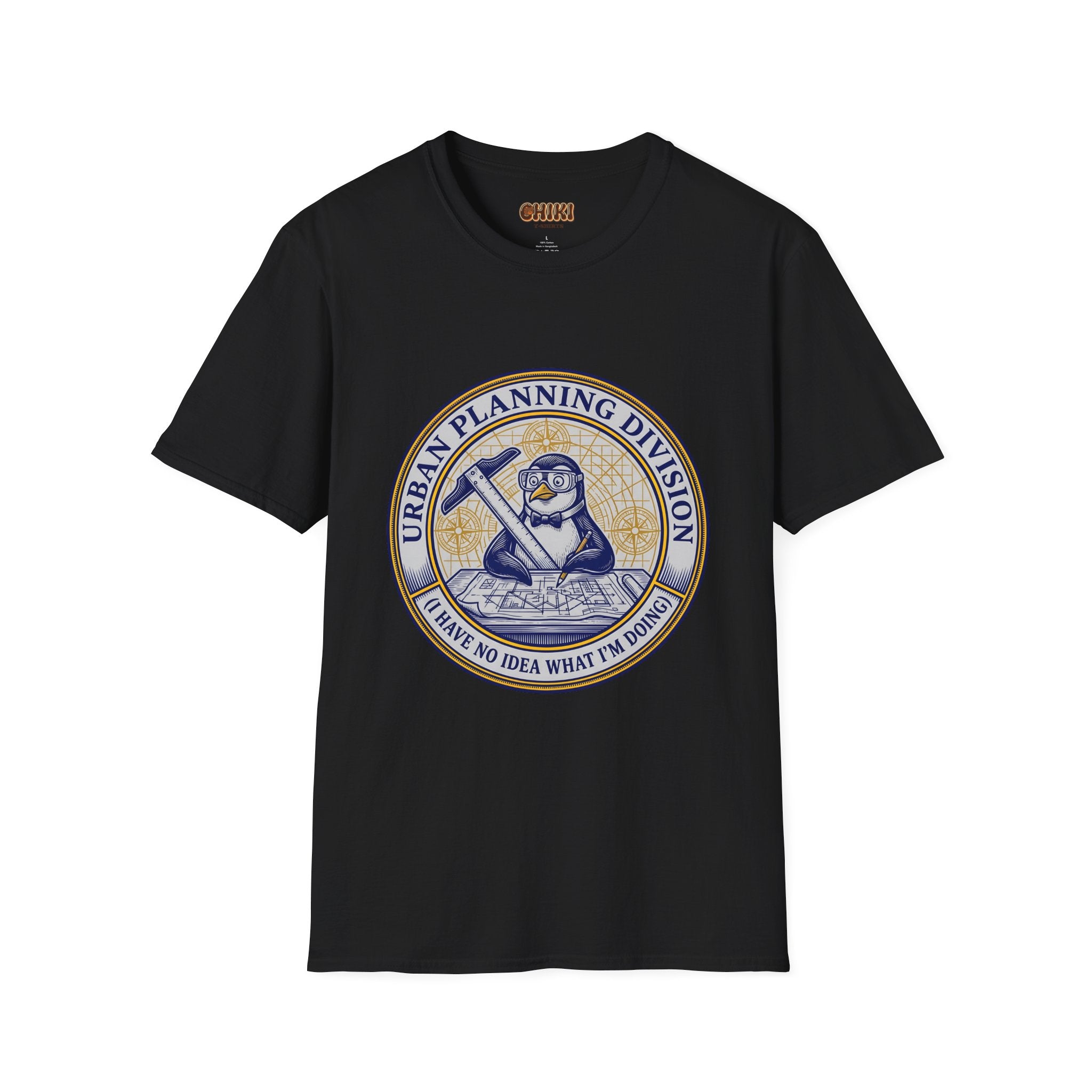 Urban Planning Division T-Shirt — Penguin Logo 'I Have No Idea What I’m Doing' Graphic Tee