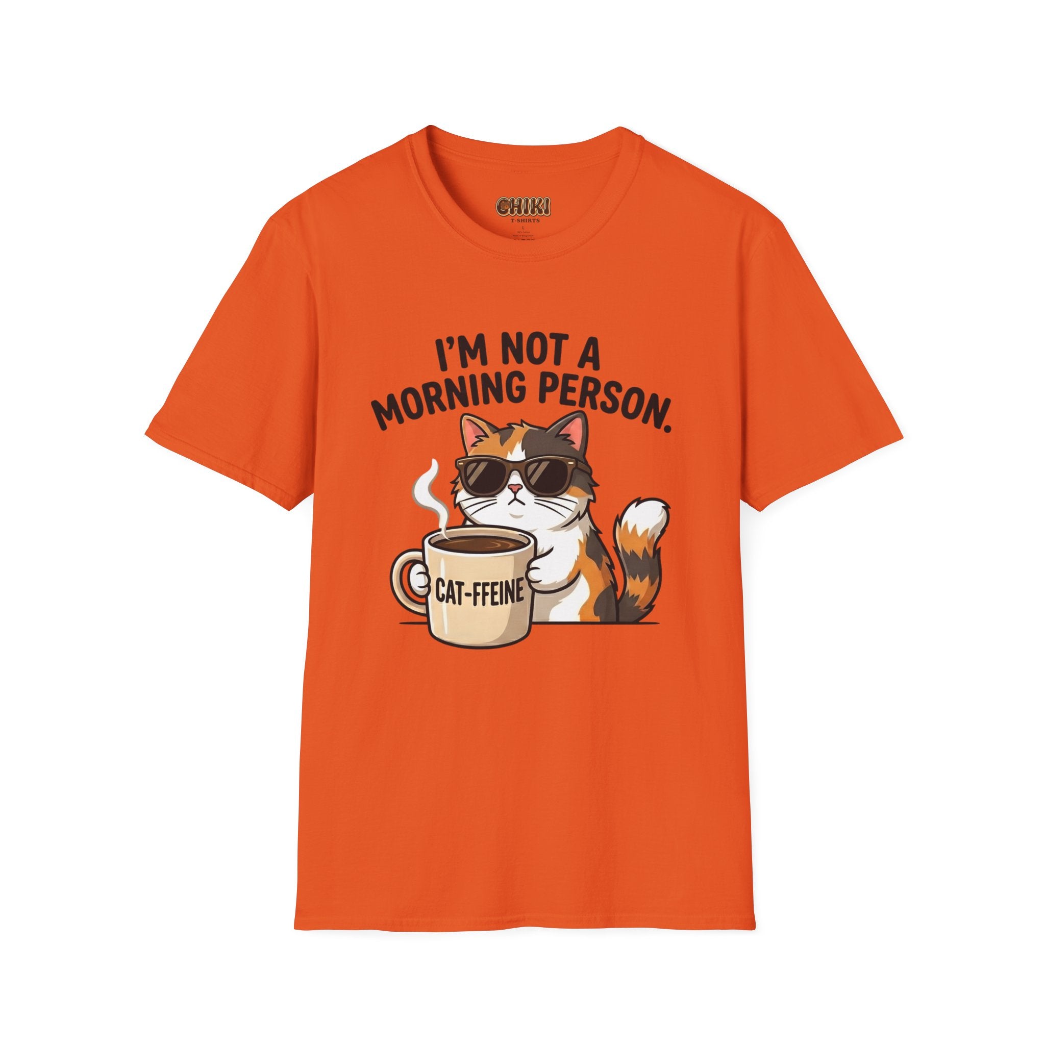 I’m Not a Morning Person Cat Coffee T-Shirt