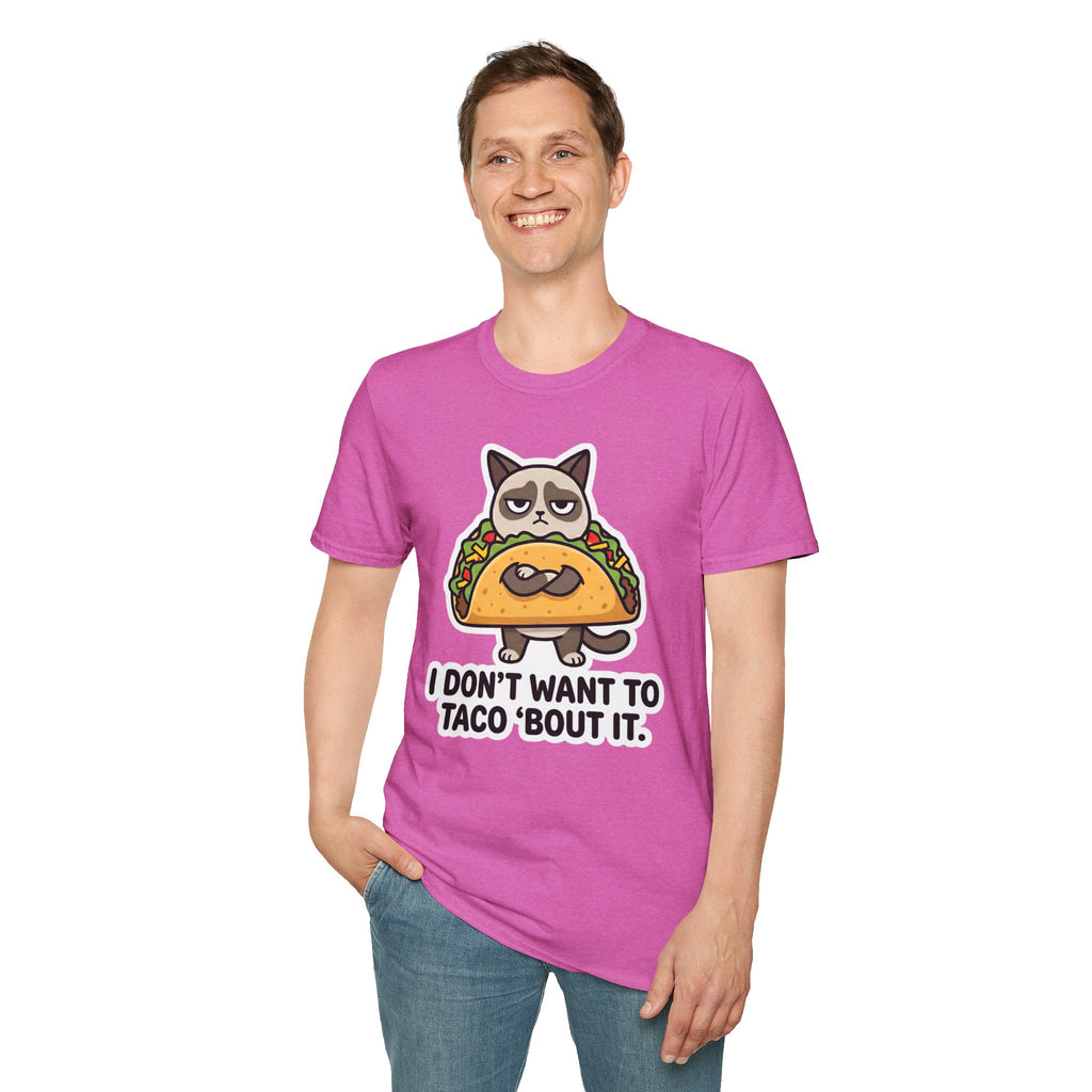 Grumpy Cat Taco T-Shirt — "I Don't Want to Taco 'Bout It" Graphic Tee
