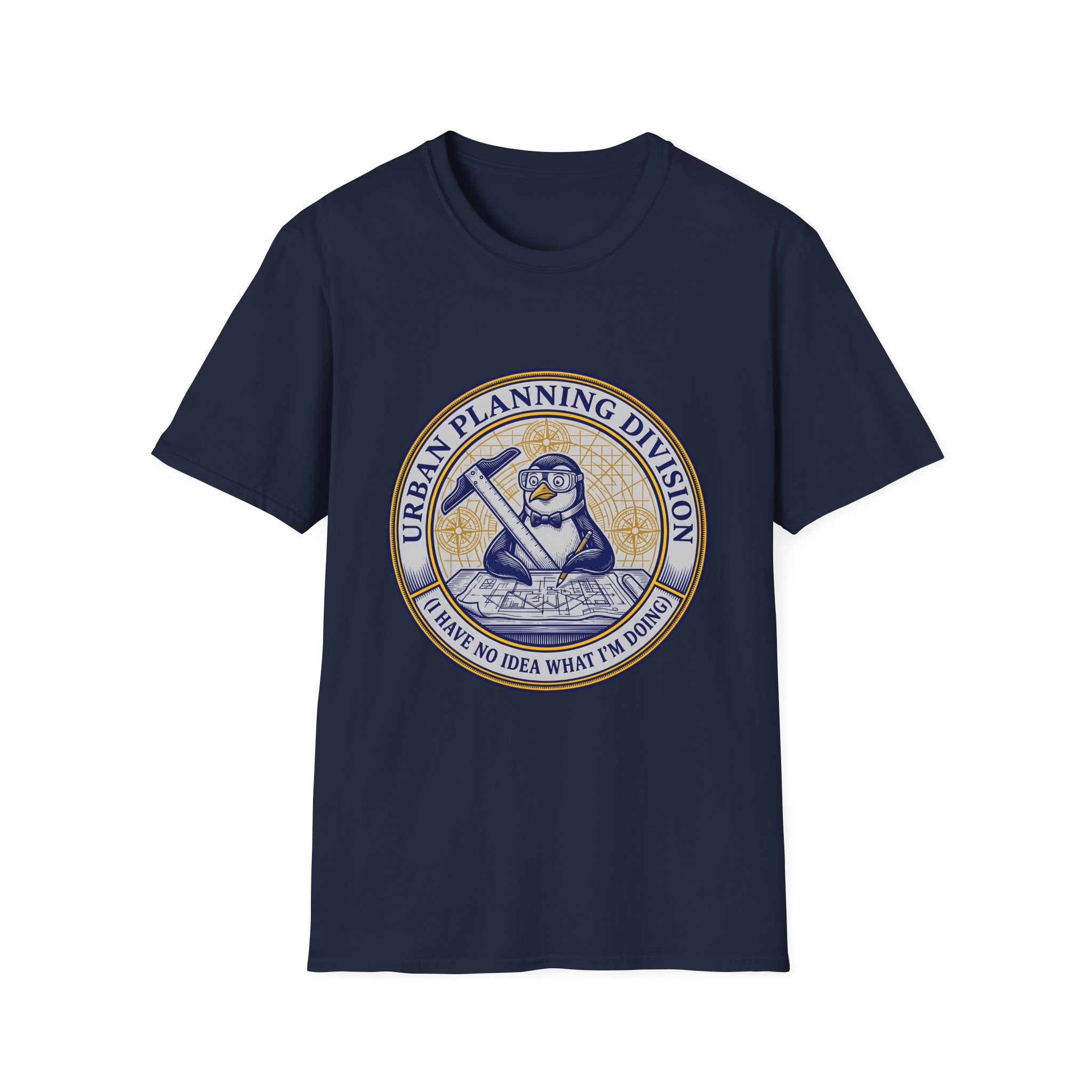 Urban Planning Division T-Shirt — Penguin Logo 'I Have No Idea What I’m Doing' Graphic Tee