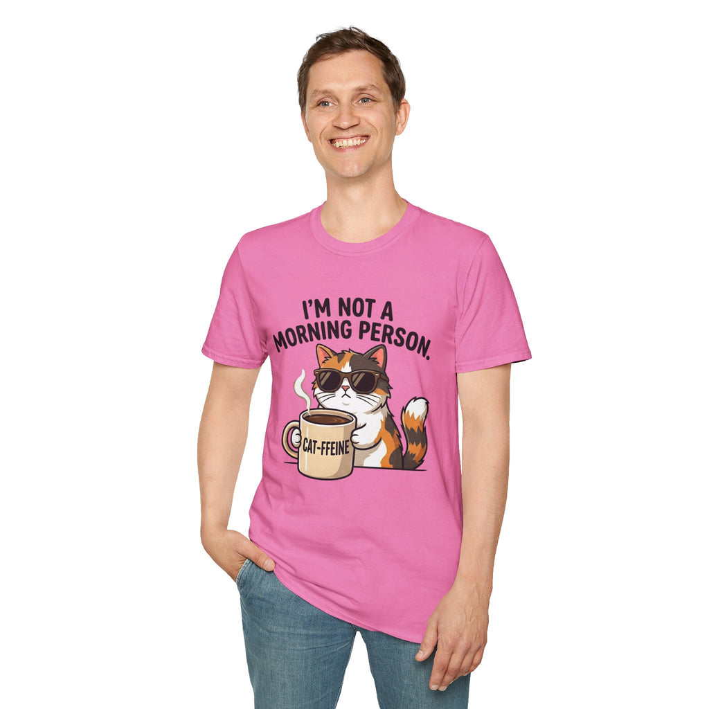 I’m Not a Morning Person Cat Coffee T-Shirt