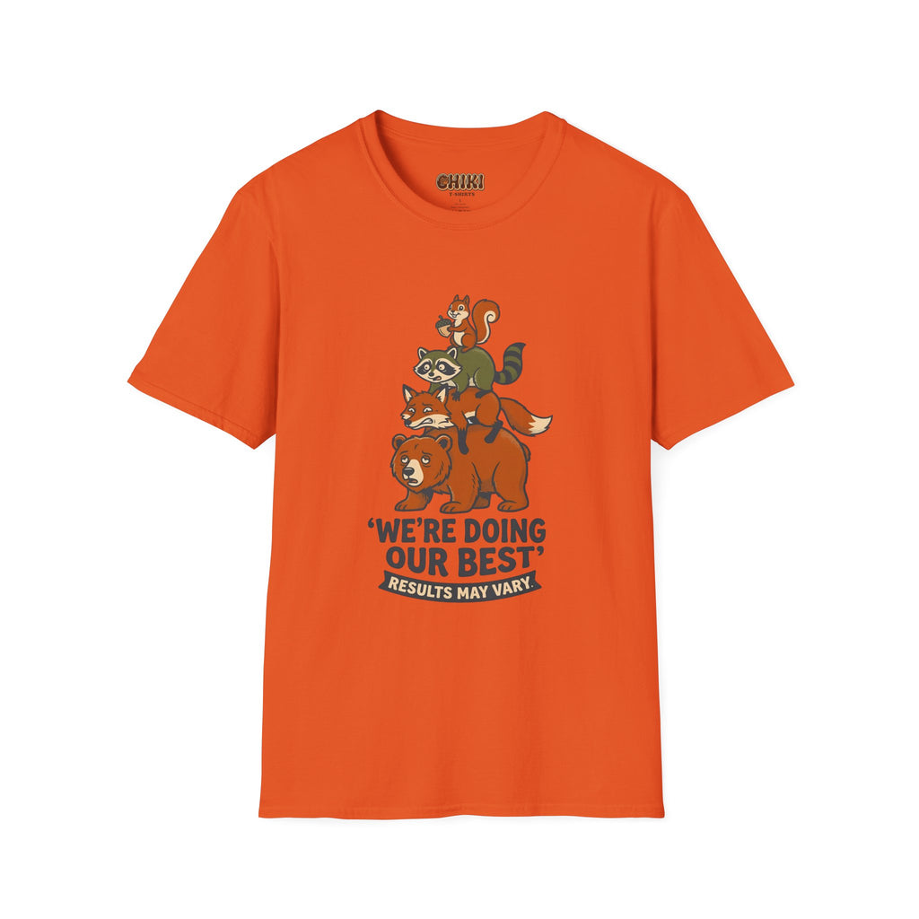 T‑Shirt — "We’re Doing Our Best" Cute Forest Animals Graphic Tee