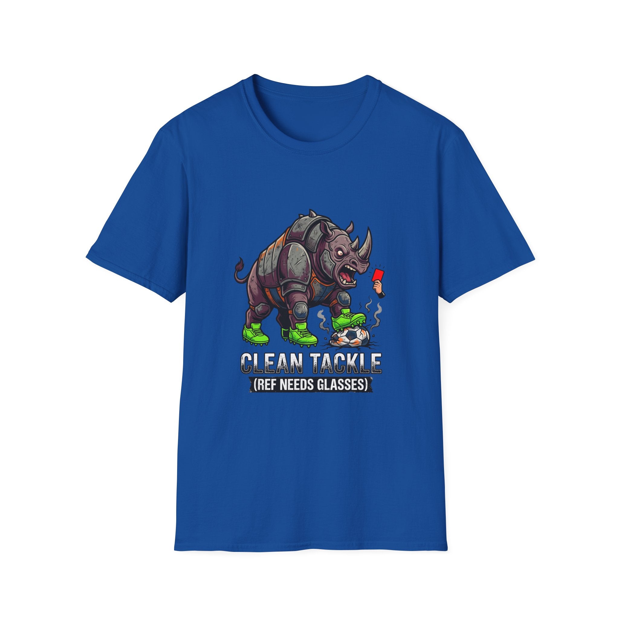 T-Shirt- clean tackle (ref need glasses) soccer t-shirt
