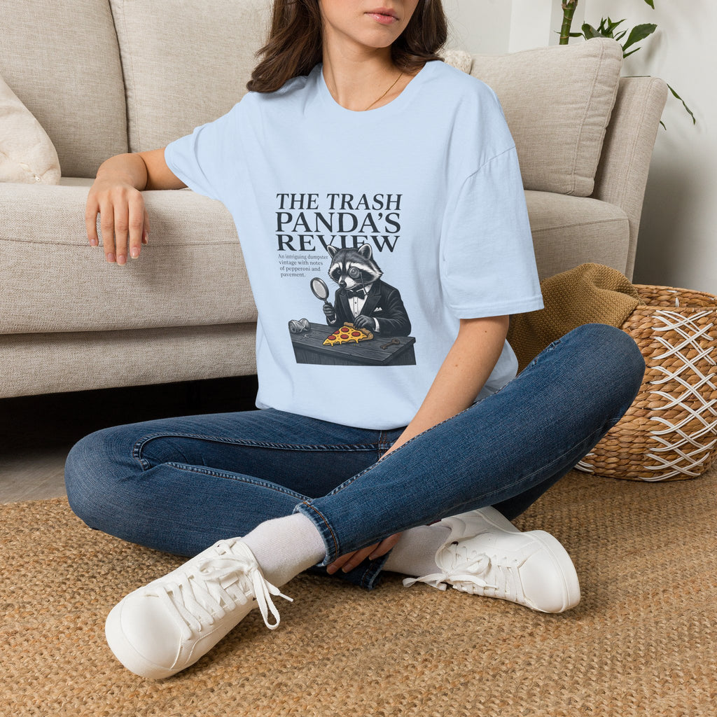 Trash Panda's Review T-Shirt — Funny Raccoon Reviewer Tee
