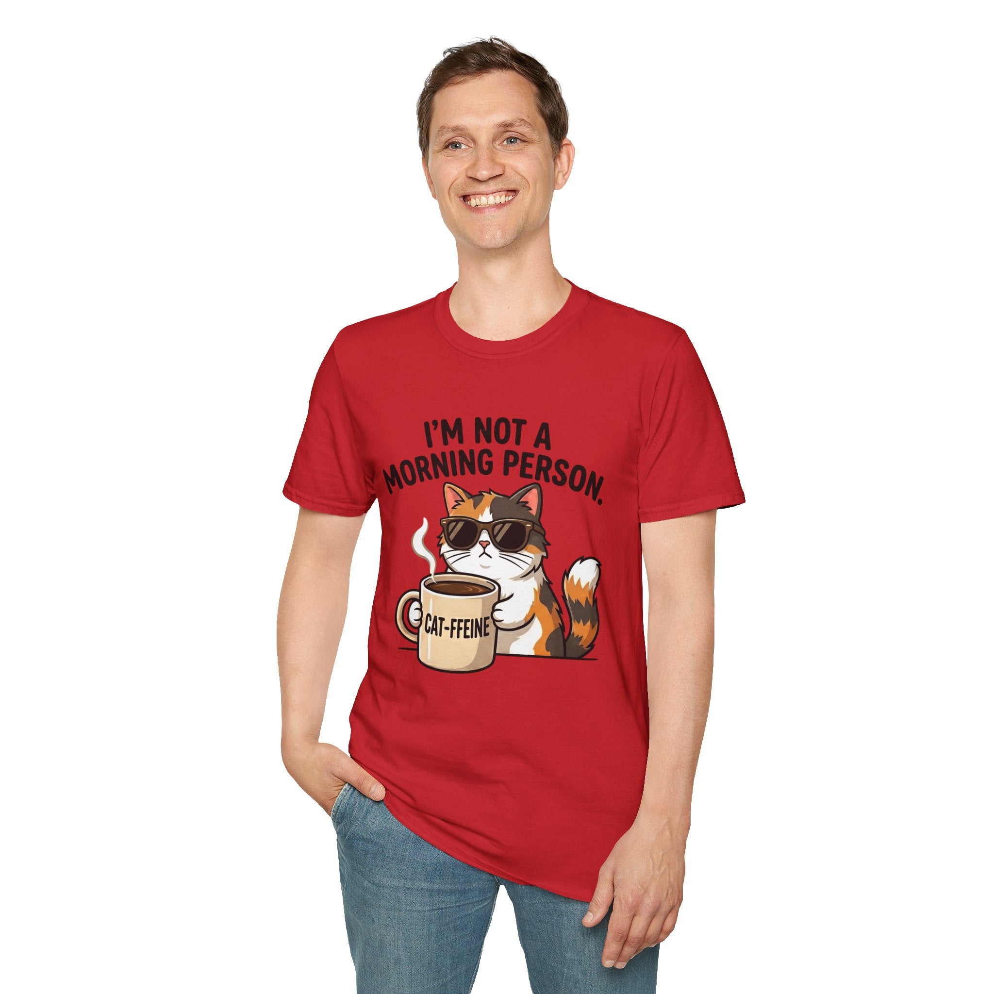 I’m Not a Morning Person Cat Coffee T-Shirt