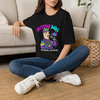 T-Shirt — "Spitting Bars" Llama Rap Graphic Tee (No Drama, Just Beats)