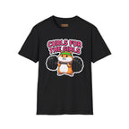 T-Shirt — "Curls for the Girls" Cute Hamster Weightlifting Graphic