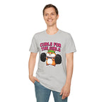 T-Shirt — "Curls for the Girls" Cute Hamster Weightlifting Graphic