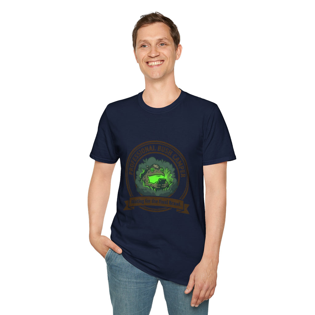 Professional Bush Camper T‑Shirt — "Waiting for the Final Breath" Camp Humor Tee