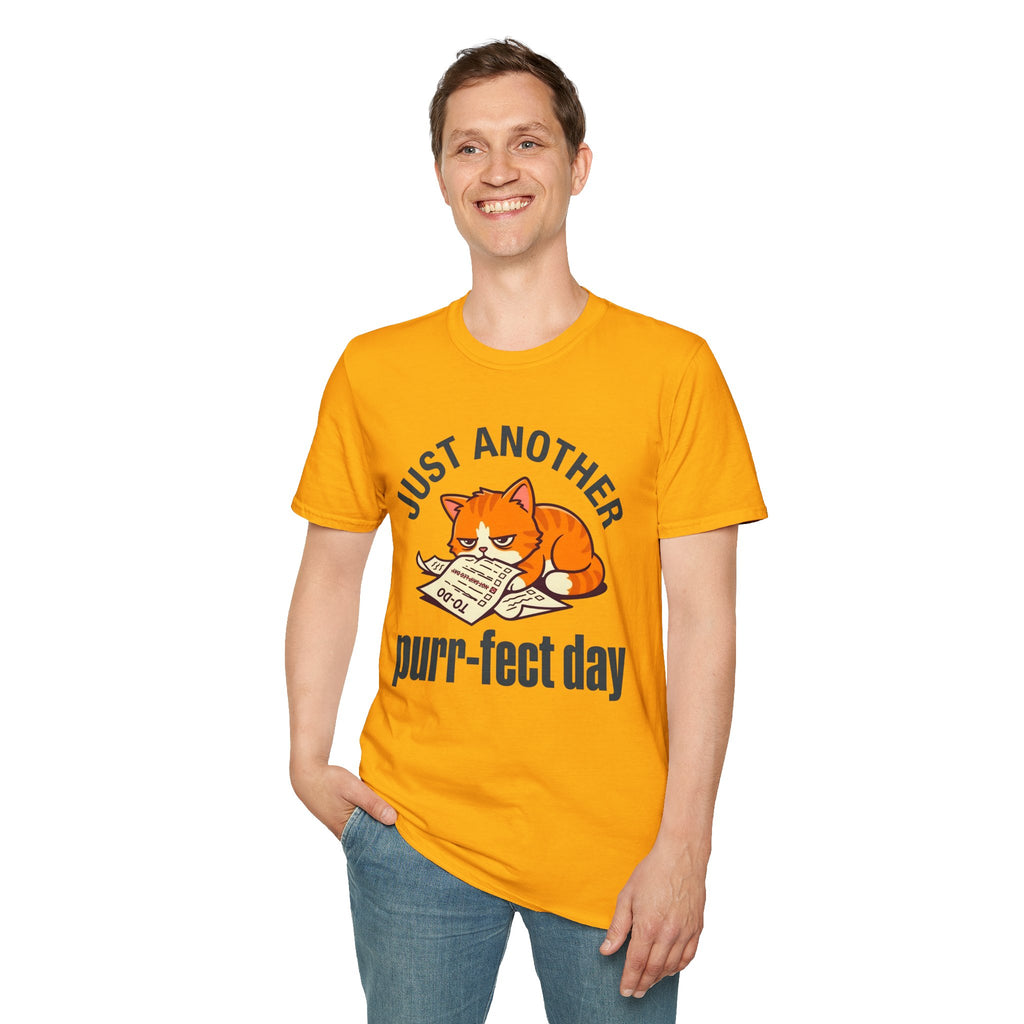 T-Shirt — "Just Another Purr-fect Day" Cat Graphic Tee
