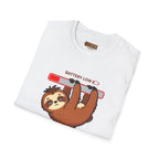 Slowly Shutting Down Sloth T-Shirt — Battery Low Cute Graphic Tee
