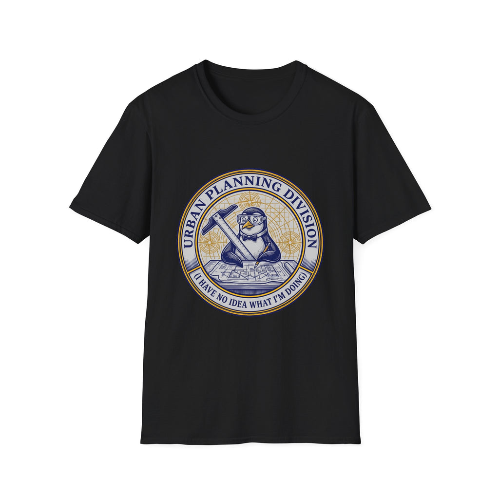 Urban Planning Division T-Shirt — Penguin Logo 'I Have No Idea What I’m Doing' Graphic Tee