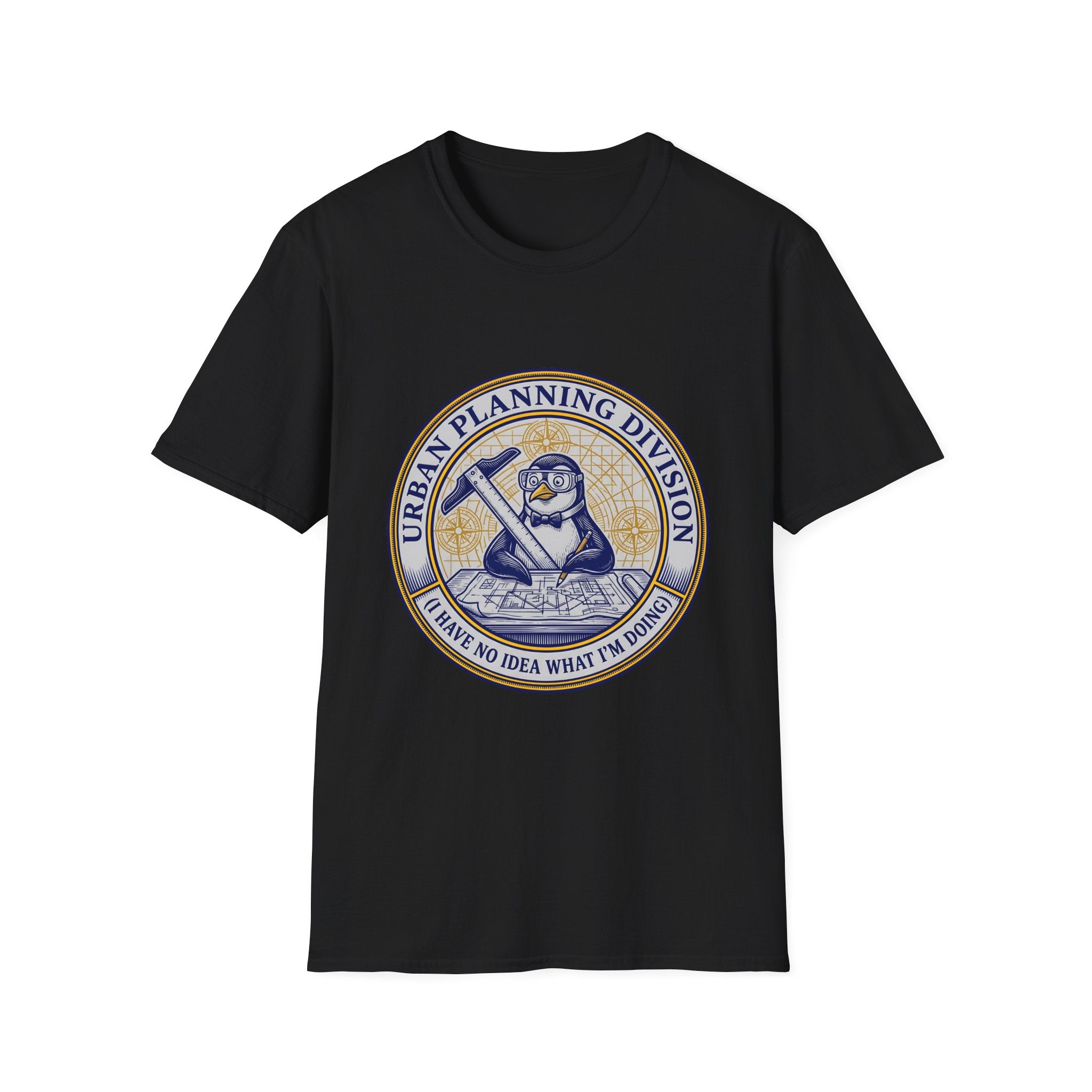 Urban Planning Division T-Shirt — Penguin Logo 'I Have No Idea What I’m Doing' Graphic Tee