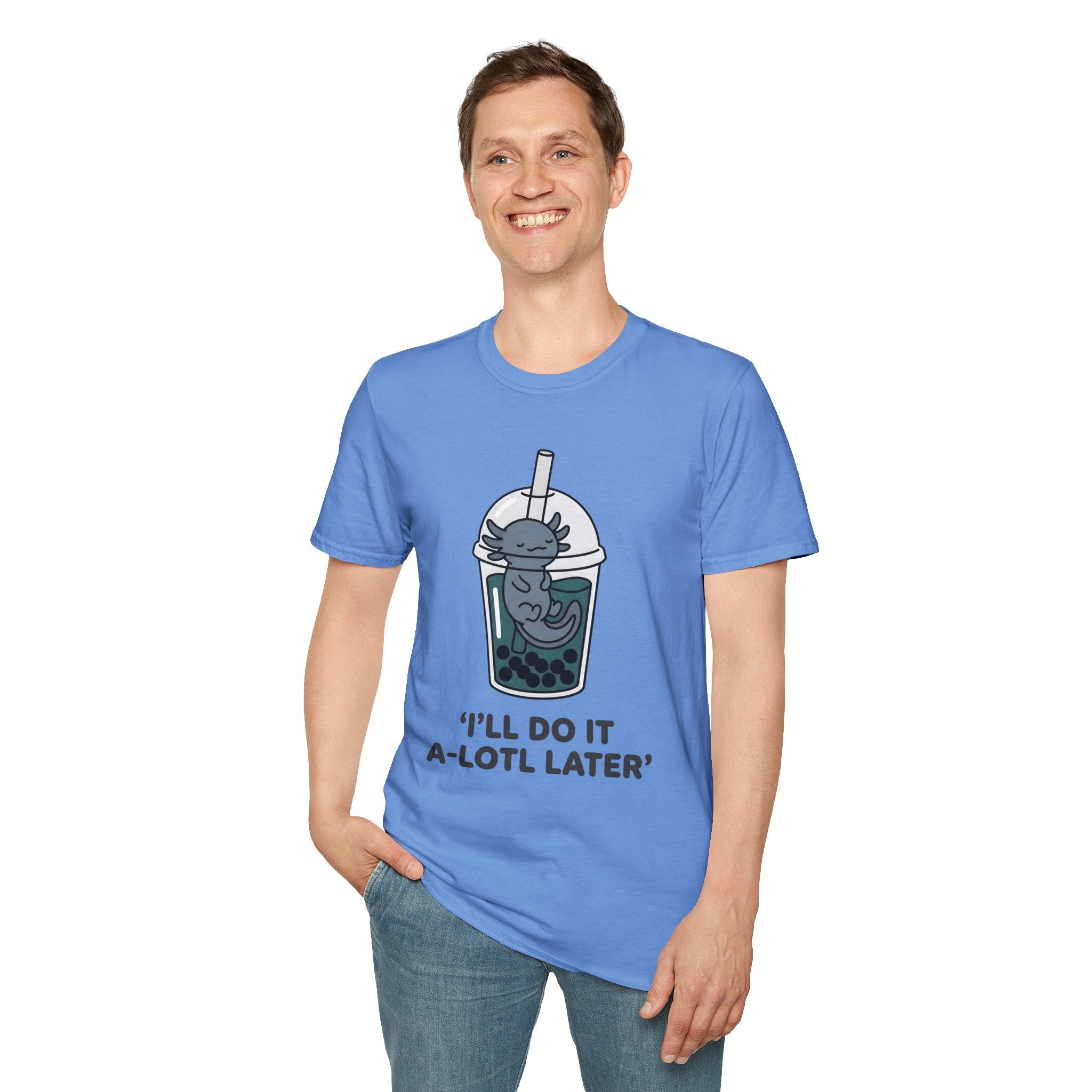 Boba Cat 'I'll Do It A-Lotl Later' T-Shirt