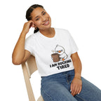 I Am Ducking Tired Tee — Cute Coffee Duck Graphic T-Shirt