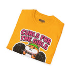 T-Shirt — "Curls for the Girls" Cute Hamster Weightlifting Graphic