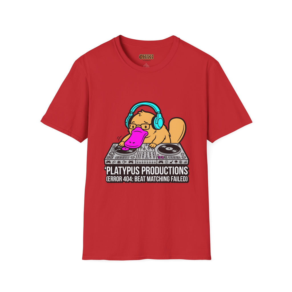 Platypus DJ T‑Shirt — 'Platypus Productions' Funny Music Producer Tee