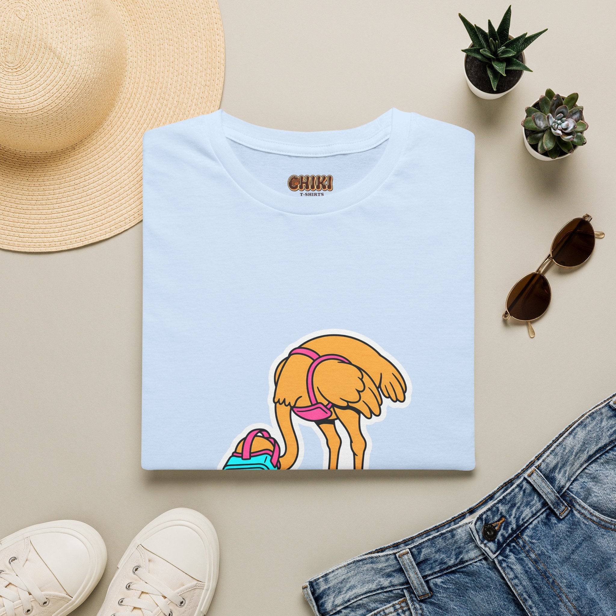 T-Shirt — Funny ‘Error 404 Reality Not Found’ Ostrich Graphic Tee