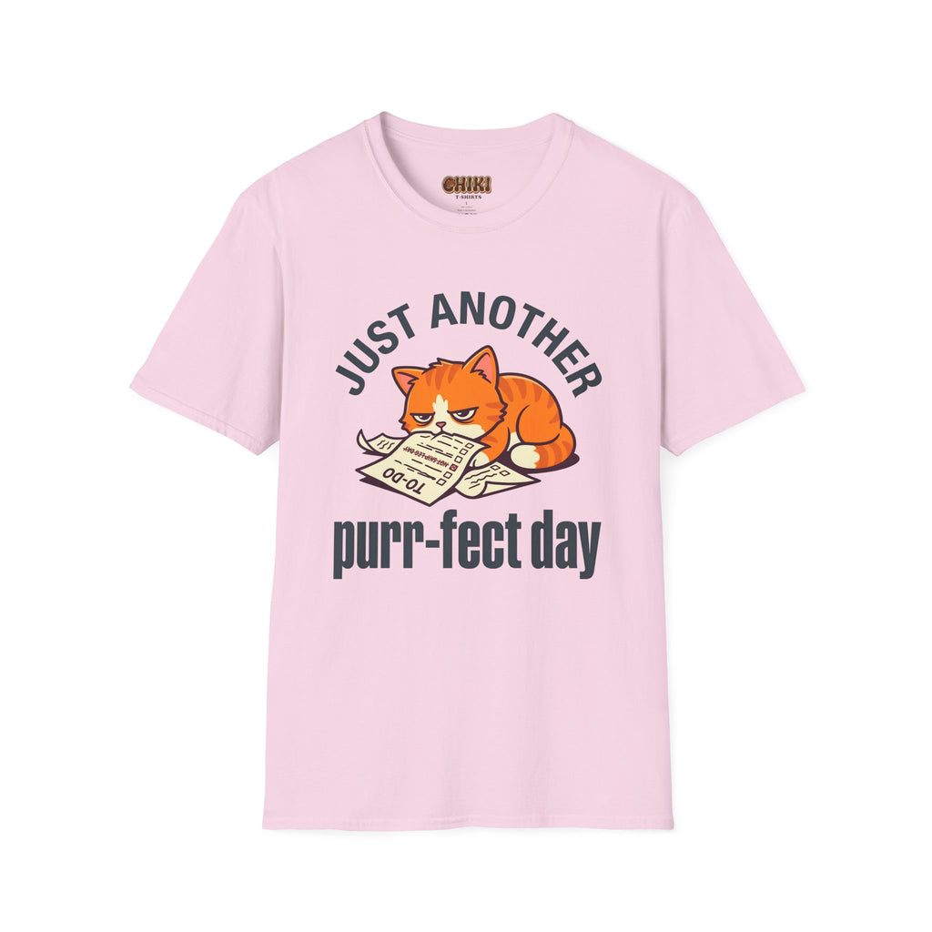 T-Shirt — "Just Another Purr-fect Day" Cat Graphic Tee