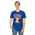 T-Shirt — "Curls for the Girls" Cute Hamster Weightlifting Graphic