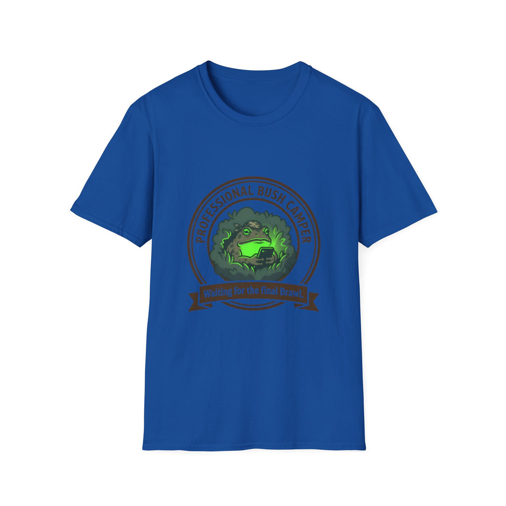 Professional Bush Camper T‑Shirt — "Waiting for the Final Breath" Camp Humor Tee