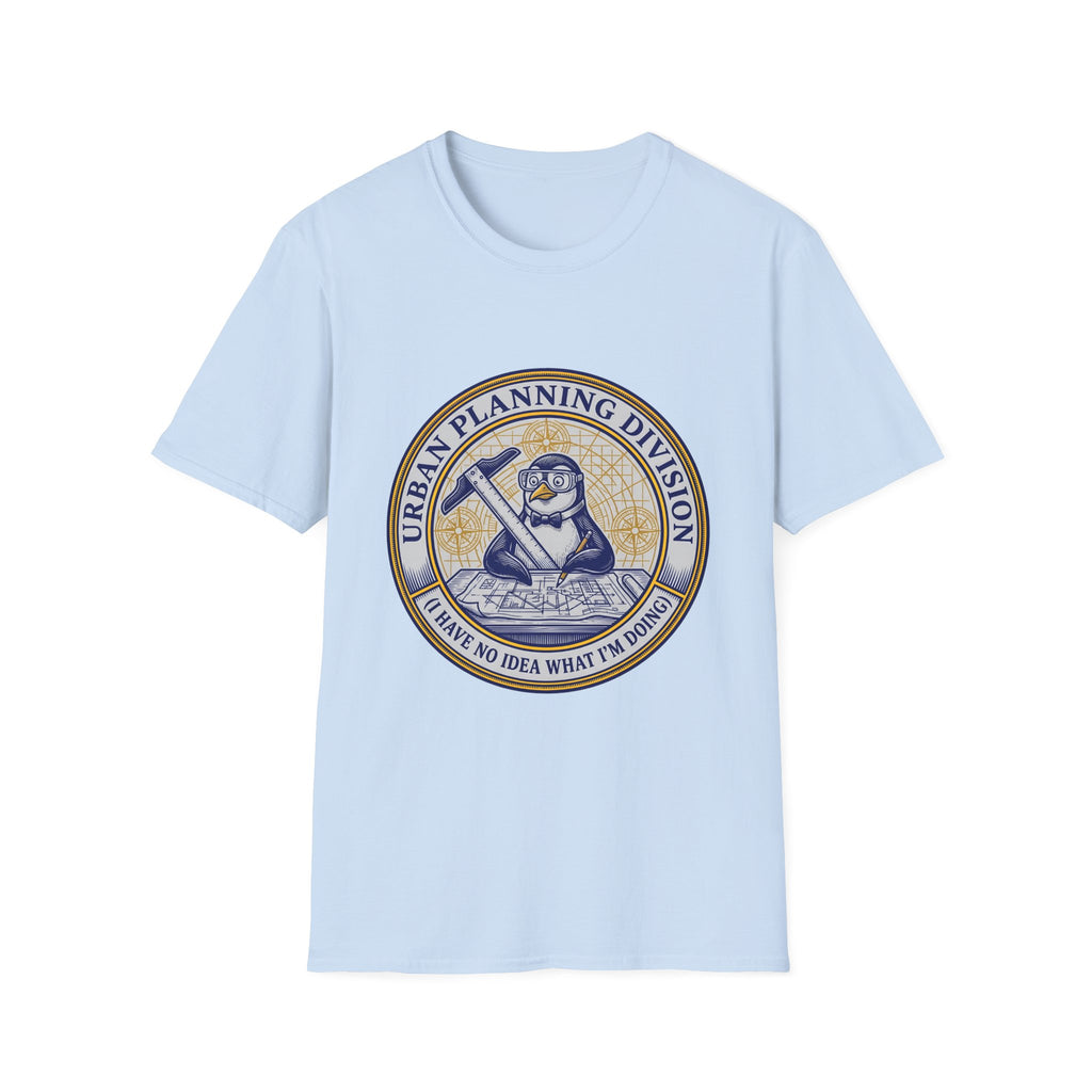 Urban Planning Division T-Shirt — Penguin Logo 'I Have No Idea What I’m Doing' Graphic Tee