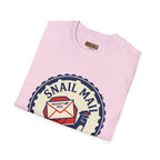 Snail Mail T-Shirt — "Express Delayed" Retro Postal Graphic Tee