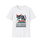 Purr-formance Hardware T-Shirt — Gamer Cat Computer Mouse Tee