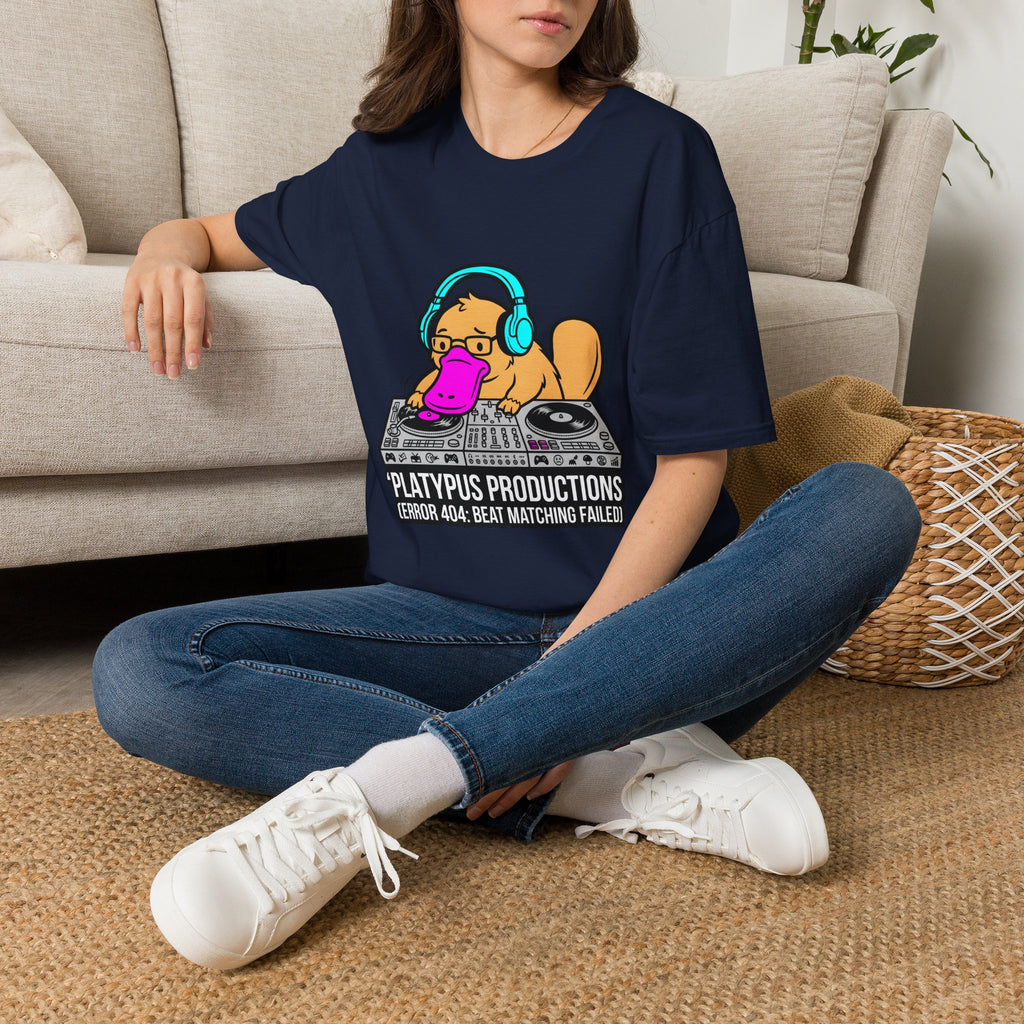 Platypus DJ T‑Shirt — 'Platypus Productions' Funny Music Producer Tee