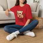 Ferret Lover T‑Shirt — Cute Cartoon Ferret Holding Heart Tee