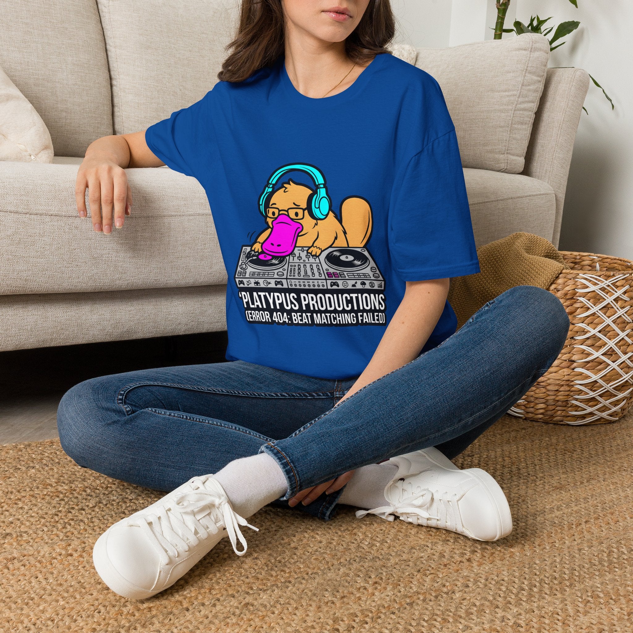Platypus DJ T‑Shirt — 'Platypus Productions' Funny Music Producer Tee