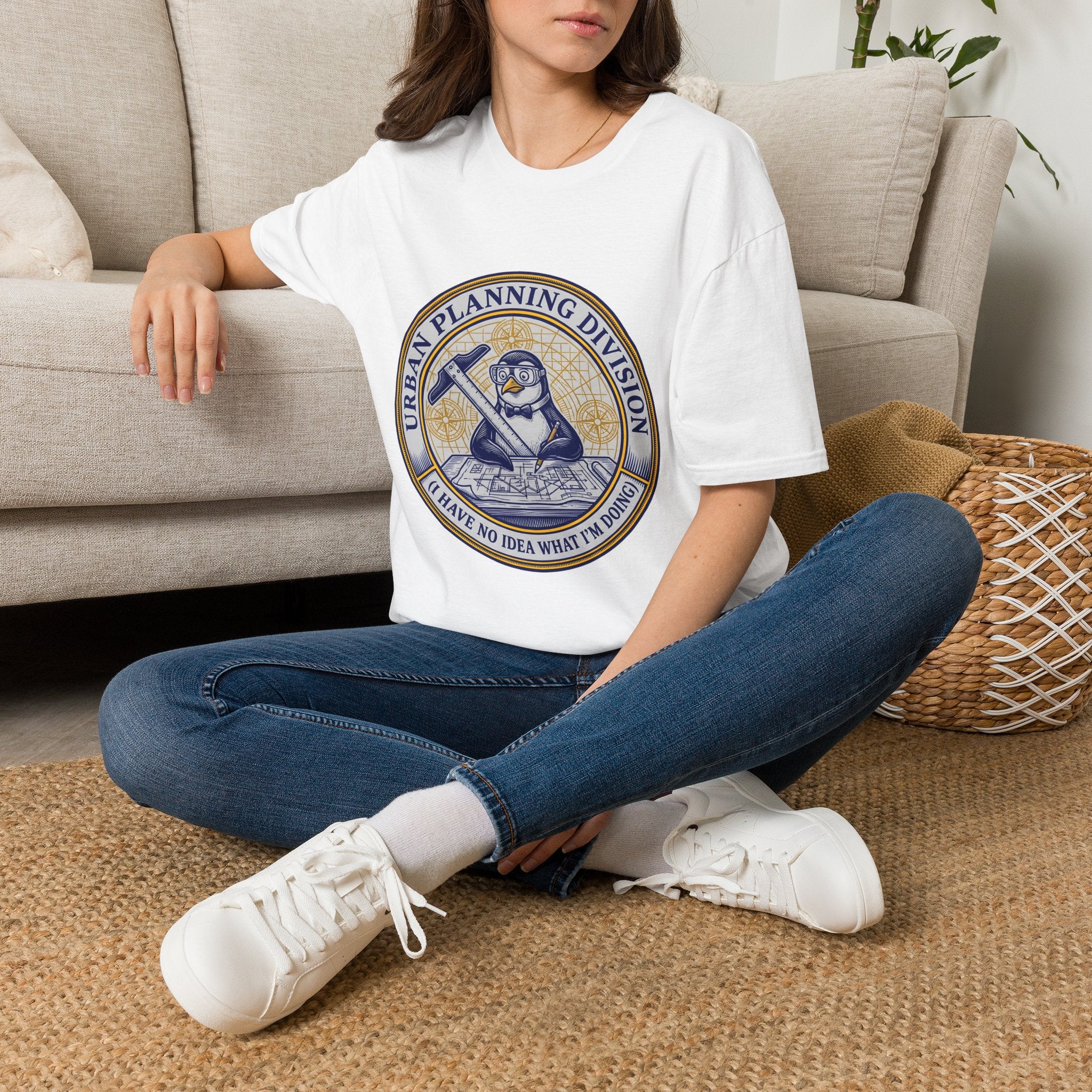 Urban Planning Division T-Shirt — Penguin Logo 'I Have No Idea What I’m Doing' Graphic Tee
