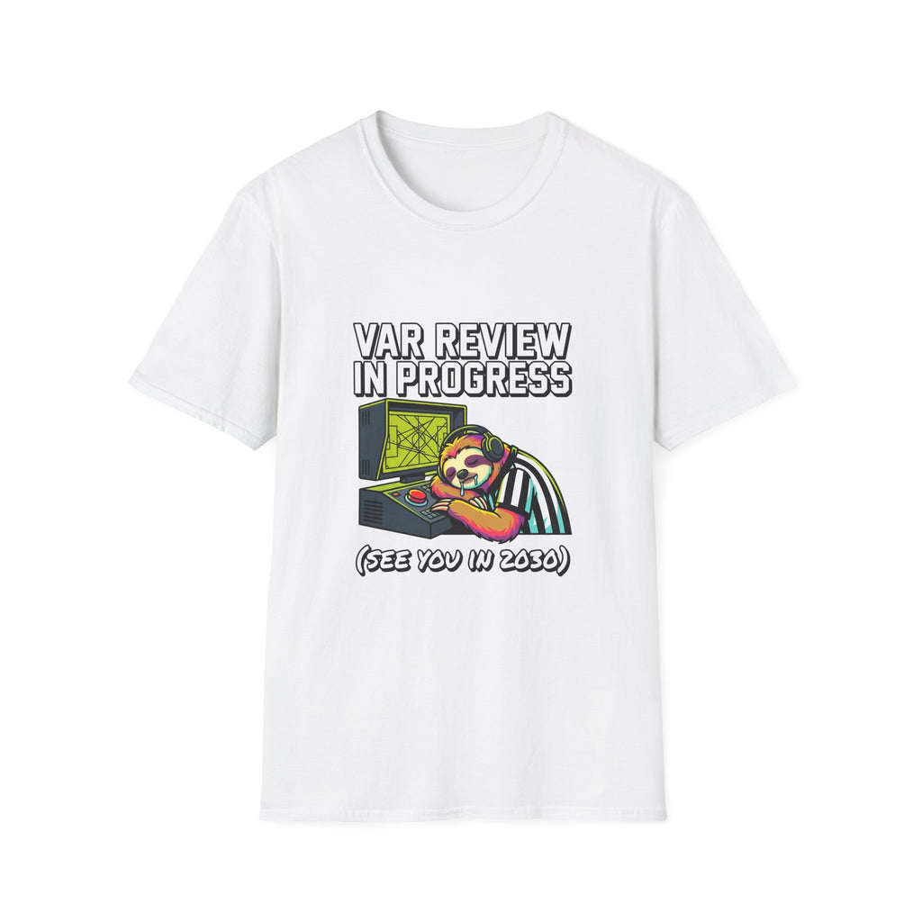 T‑Shirt — "VAR REVIEW IN PROGRESS" Funny soccer Shirt (See You in 2030)
