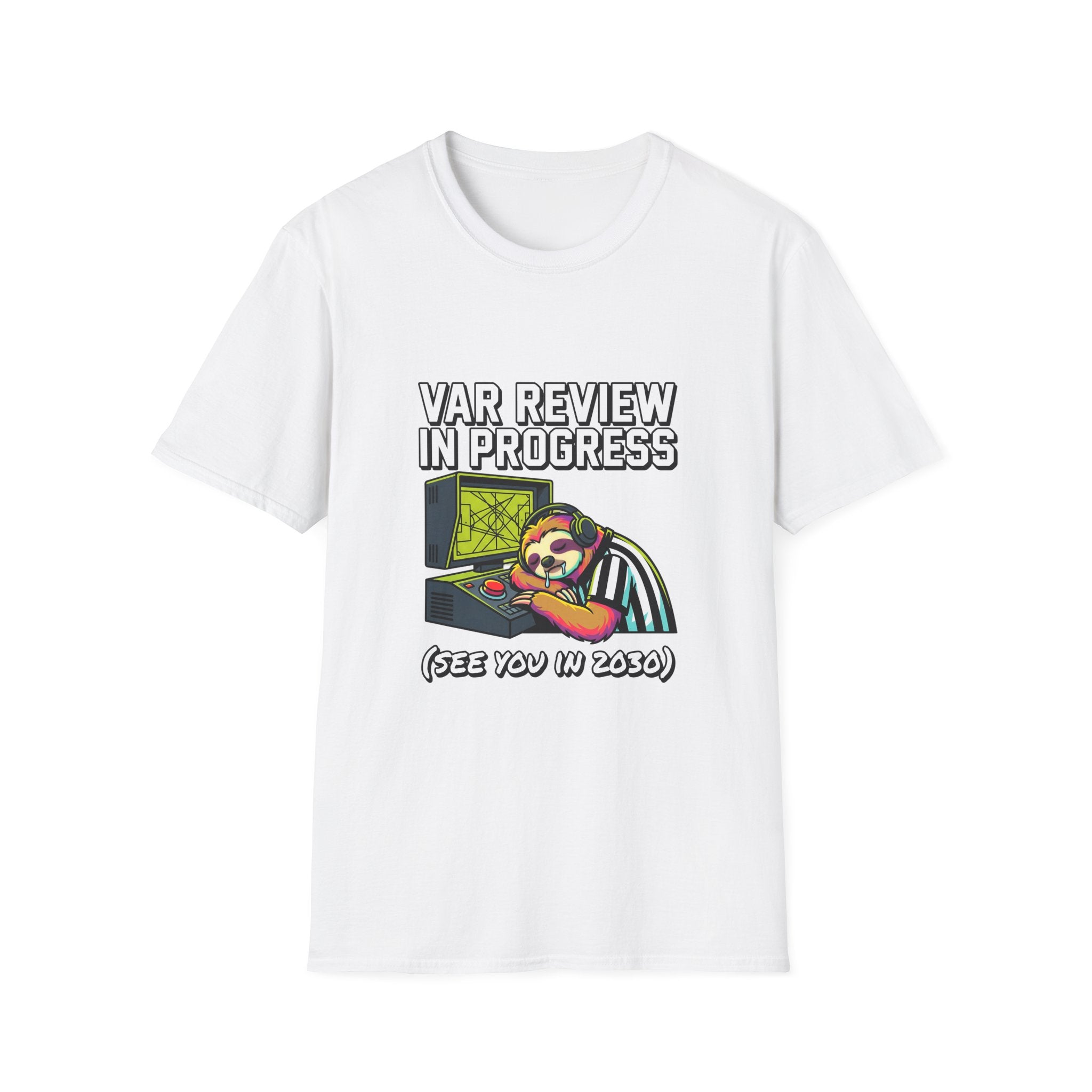 T‑Shirt — "VAR REVIEW IN PROGRESS" Funny soccer Shirt (See You in 2030)
