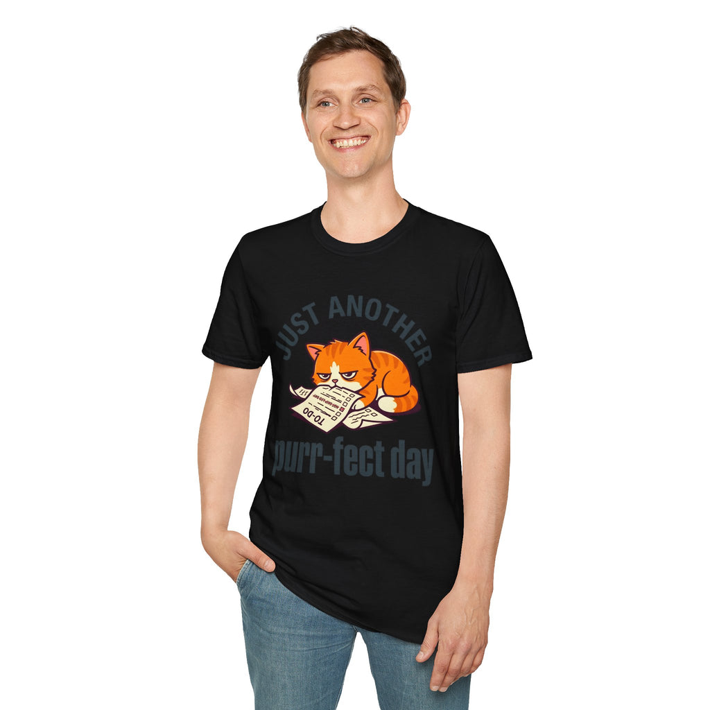 T-Shirt — "Just Another Purr-fect Day" Cat Graphic Tee