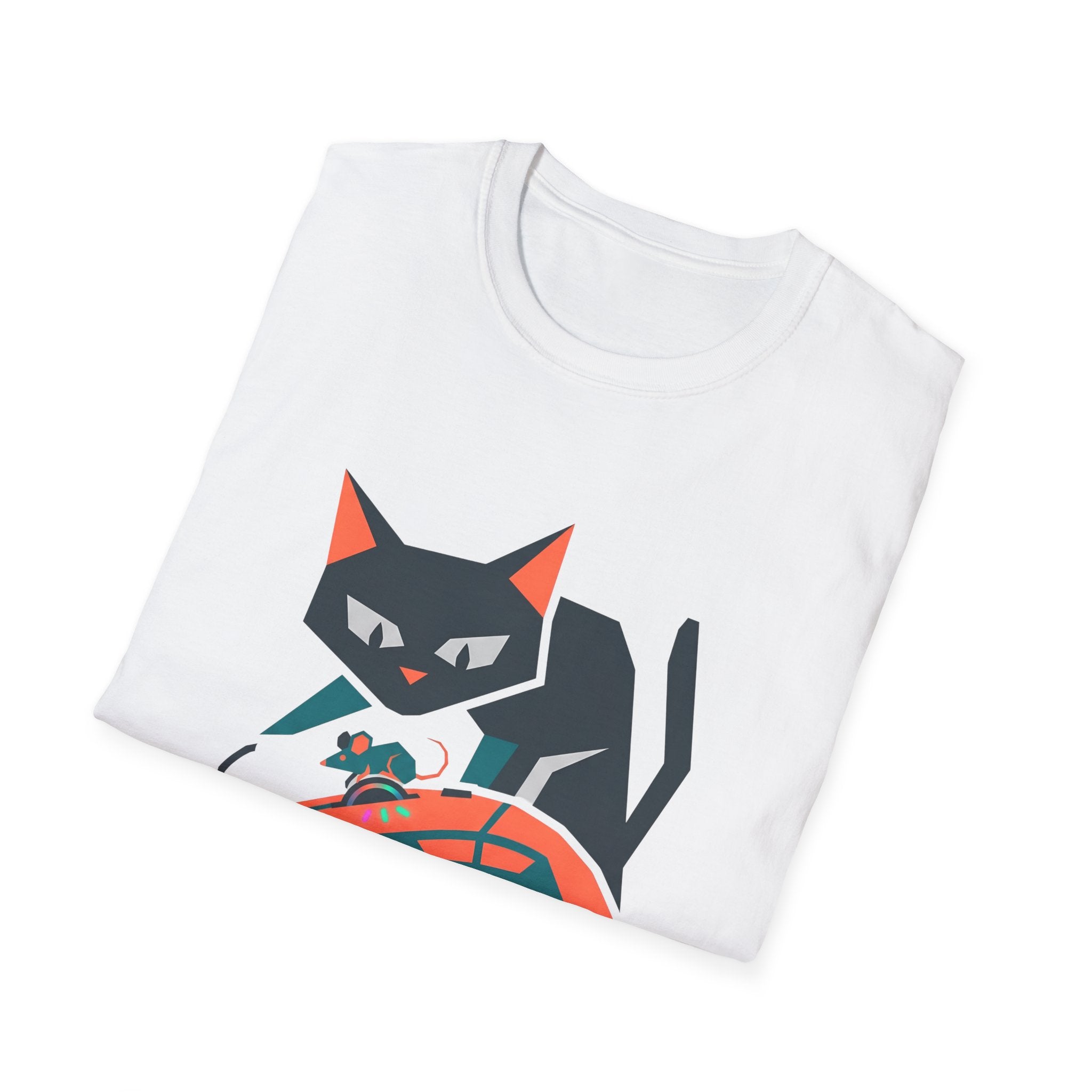 Purr-formance Hardware T-Shirt — Gamer Cat Computer Mouse Tee