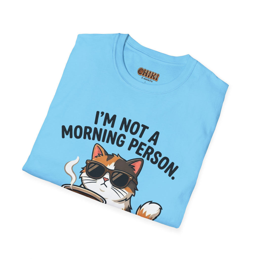 I’m Not a Morning Person Cat Coffee T-Shirt