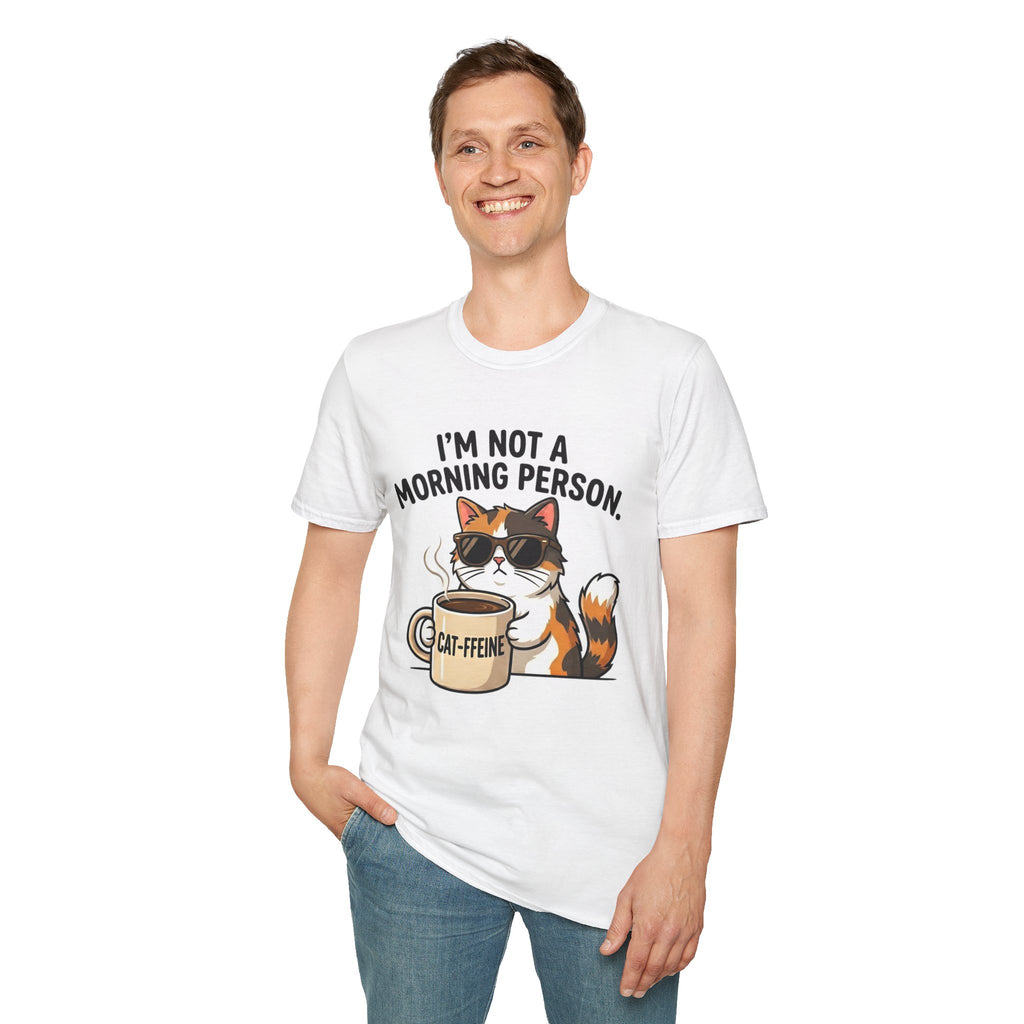 I’m Not a Morning Person Cat Coffee T-Shirt