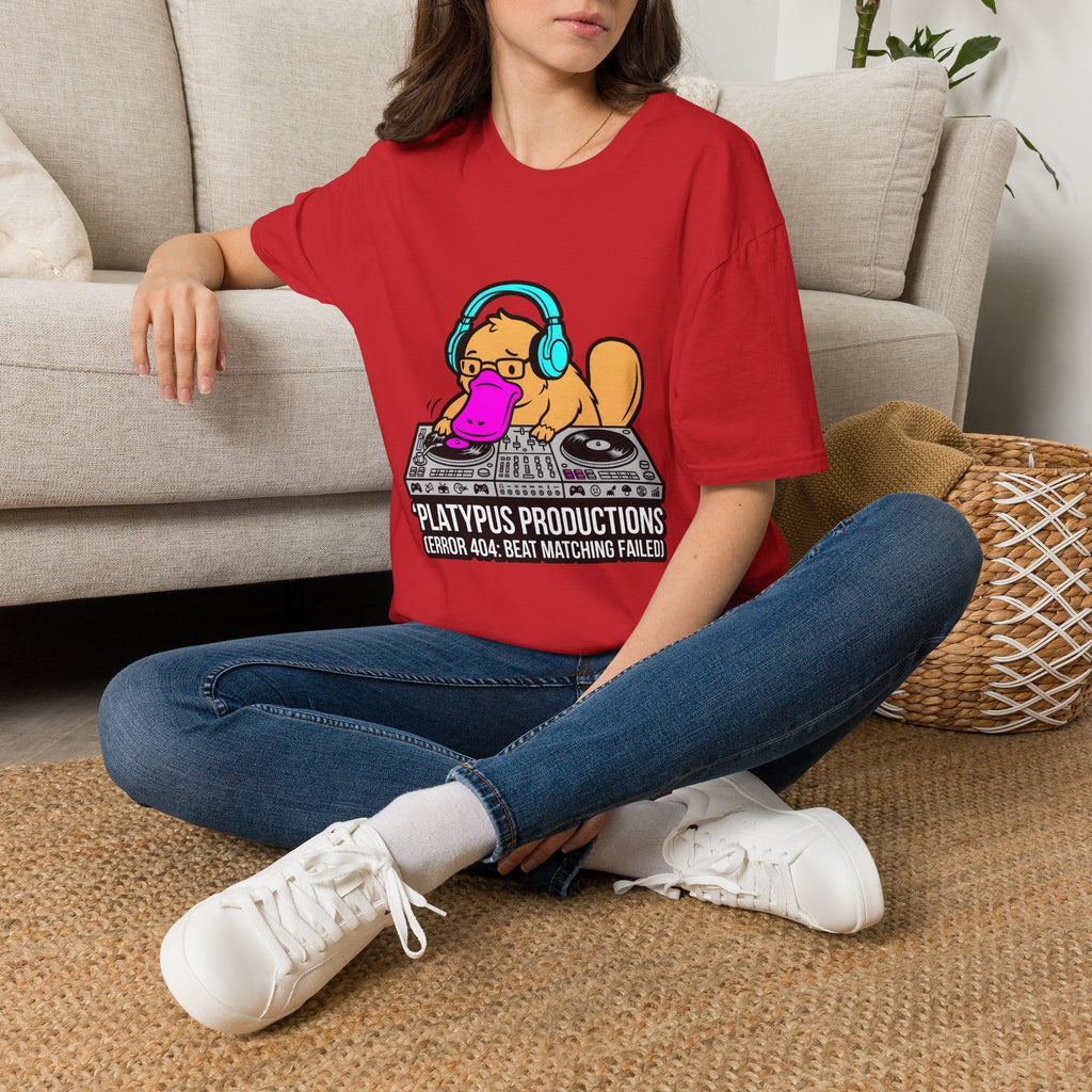 Platypus DJ T‑Shirt — 'Platypus Productions' Funny Music Producer Tee